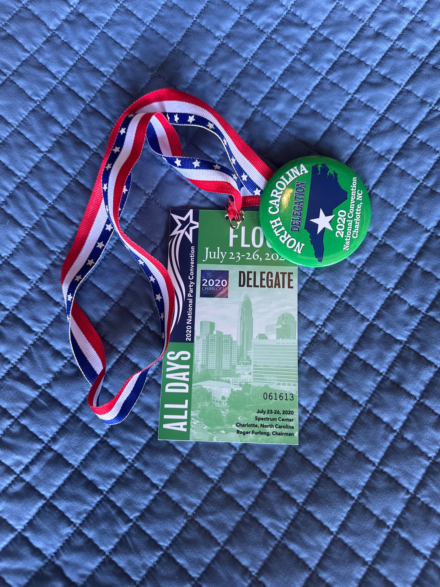 VEEP: North Carolina HERO Convention Delegate Badge, Lanyard and Pins