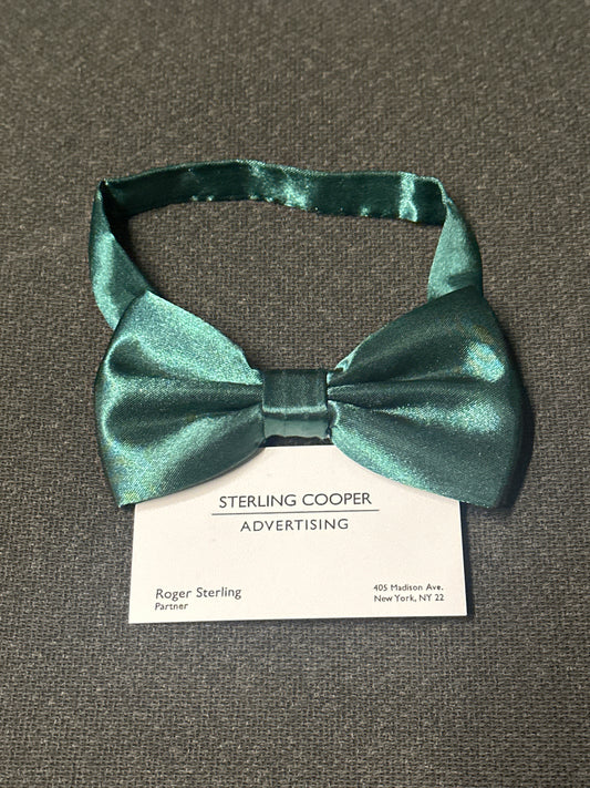 Mad Men: Roger Sterling's vintage Green Bow tie and Sterling Cooper Business Card