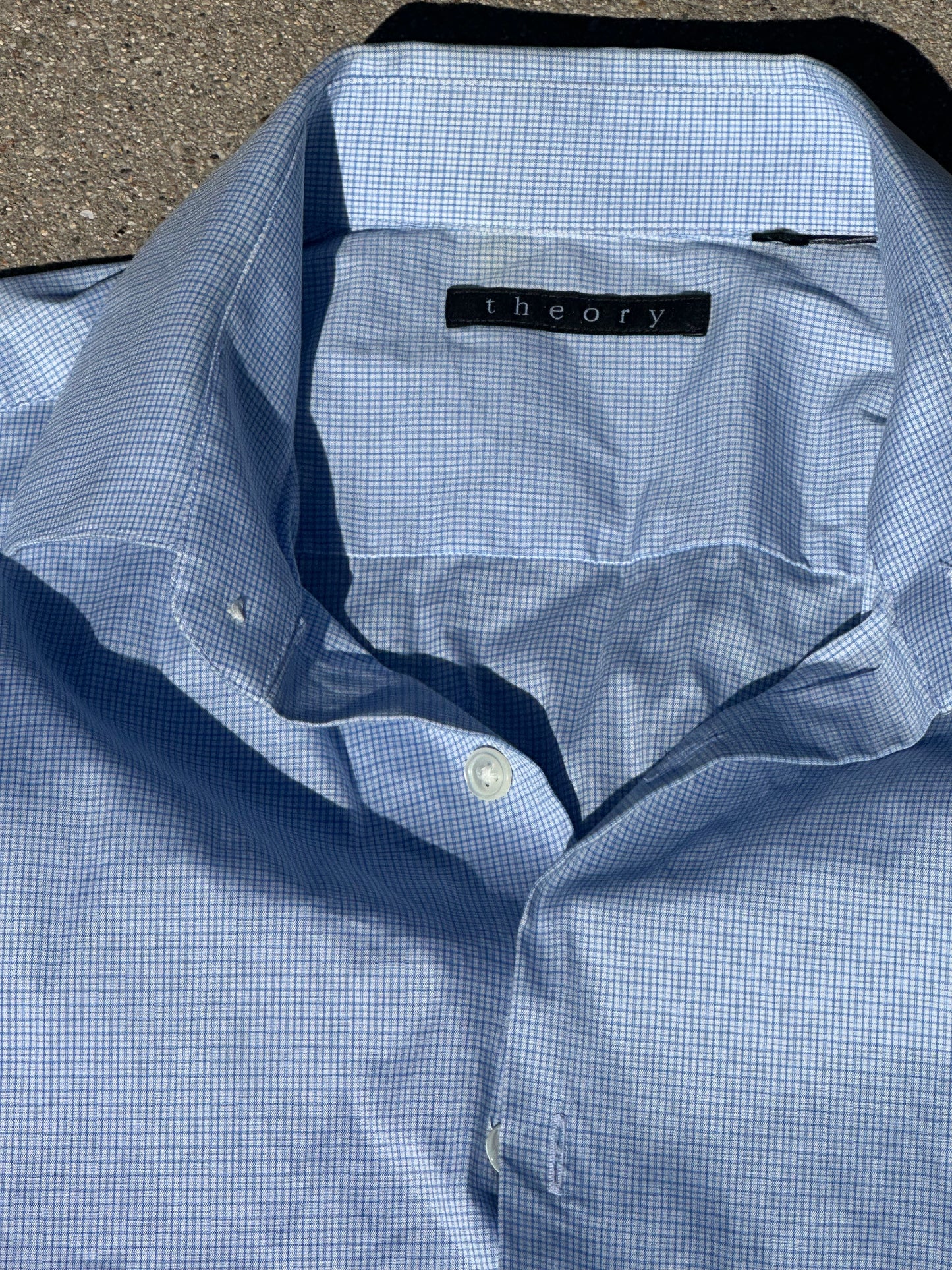 30 Rock: Kenneth's THOERY Blue Button Up Shirt (15.5)