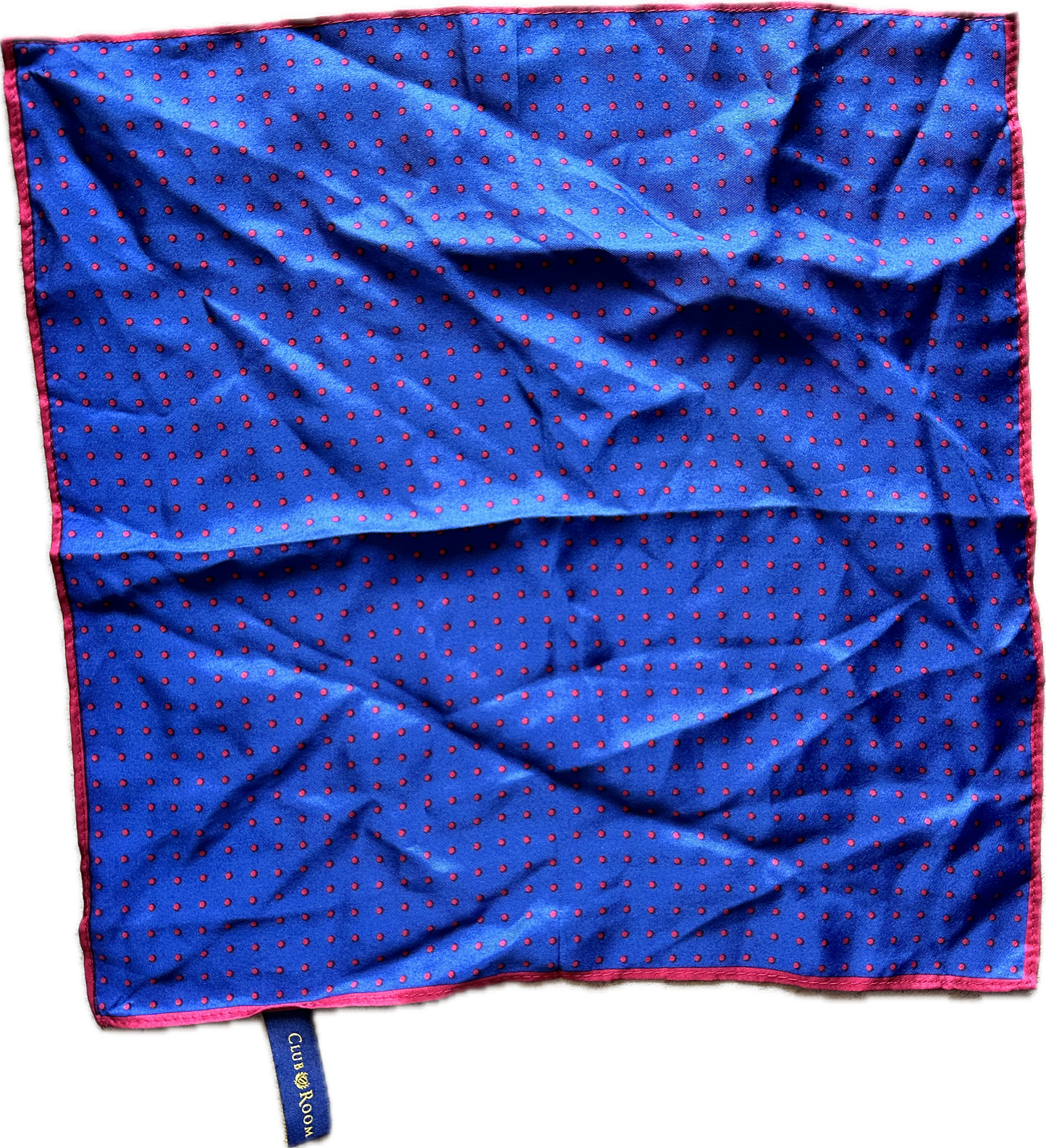 BONES: Agent Booth's Pocket Blue and Red Polkadot Silk Handkerchief