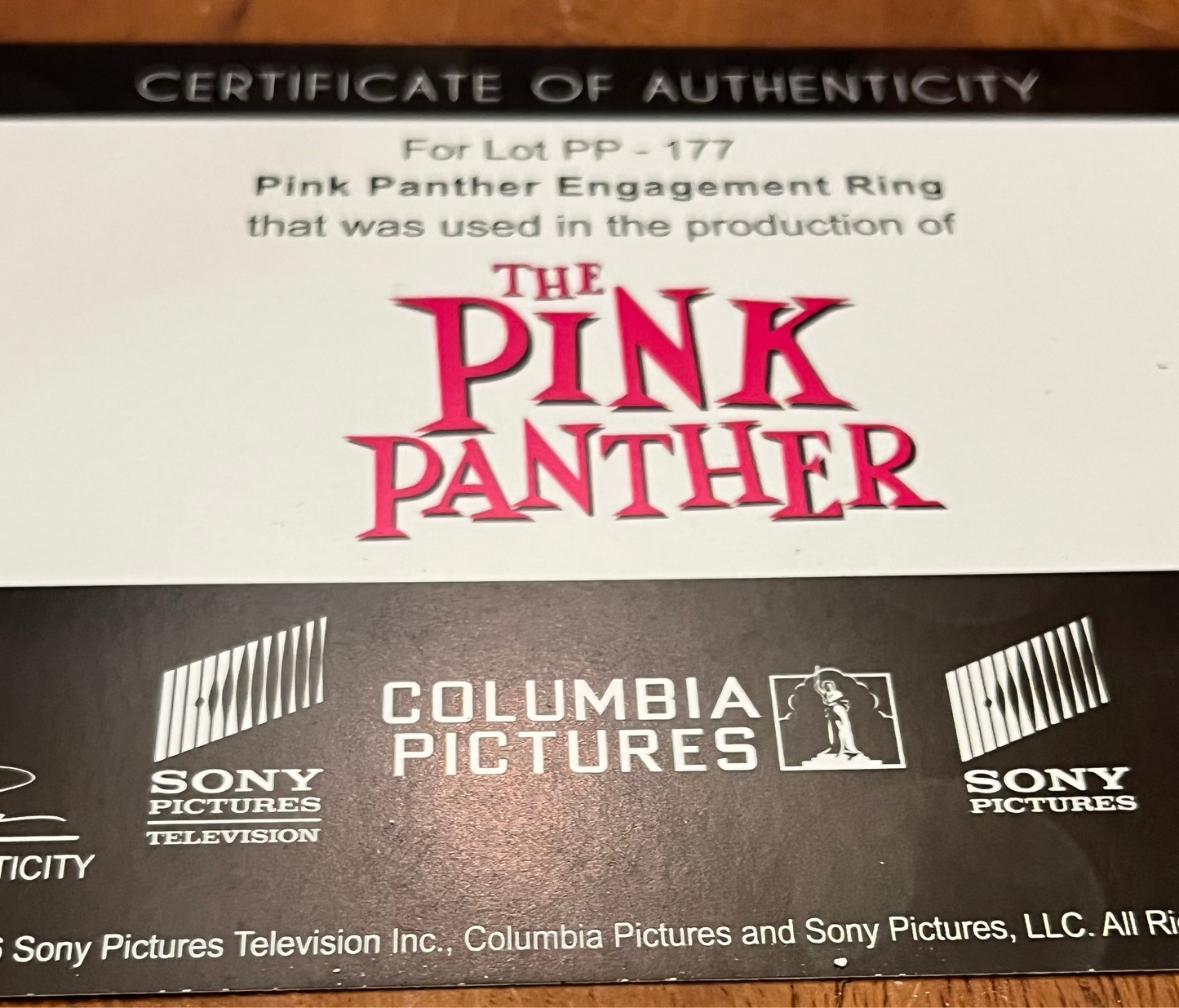 Pink Panther Movie: Nicole’s Prop faux Engagement Band Ring