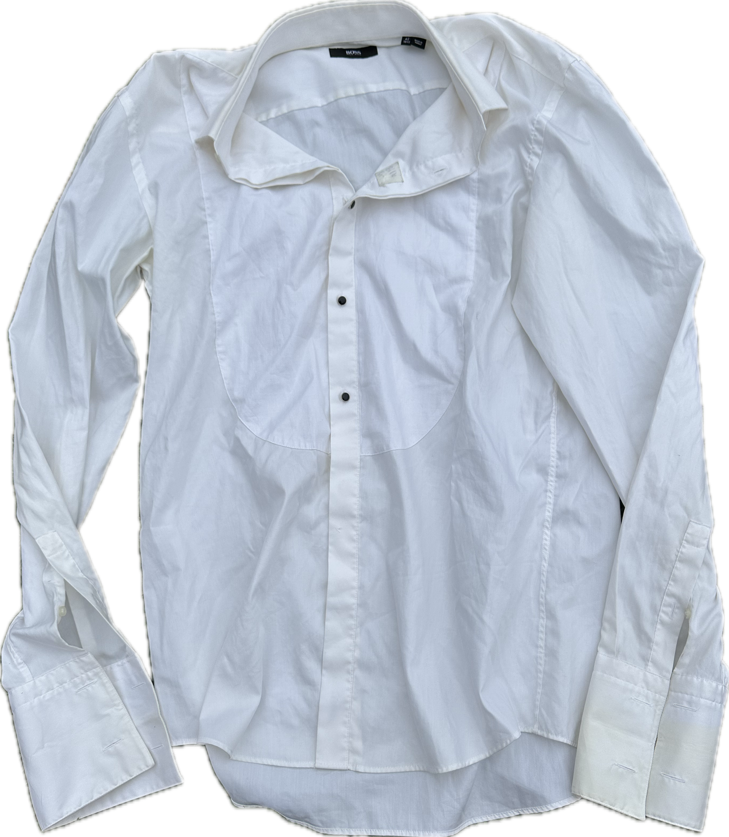 TRUE BLOOD: Bill Compton's White Designer Tuxedo Shirt and Buttons (16.5)