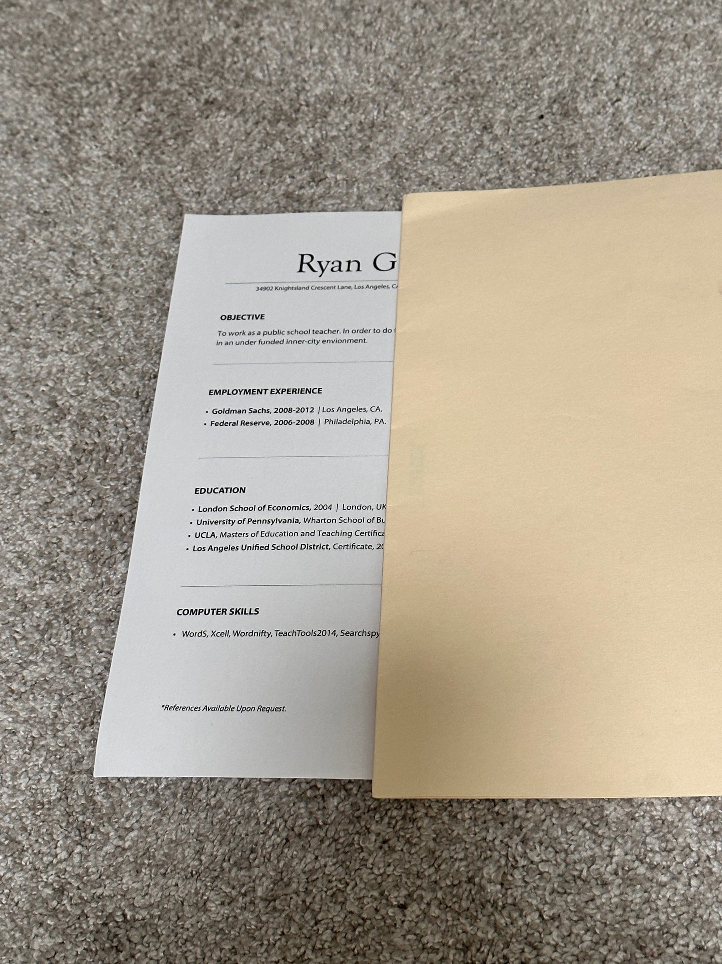 New Girl: Jessica Day boyfriend Ryan’s Resume