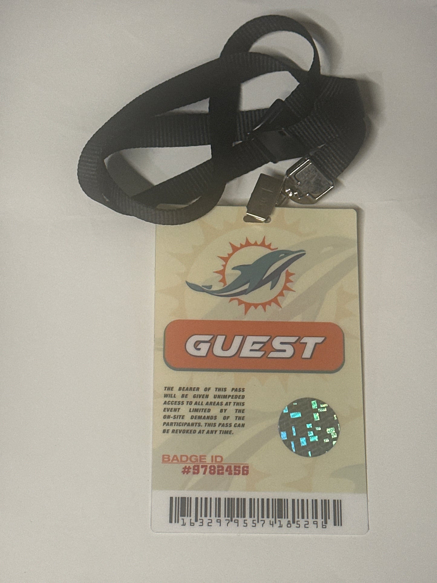 BALLERS: HERO MIAMi DOLPHIN Guest Badge from Season 1
