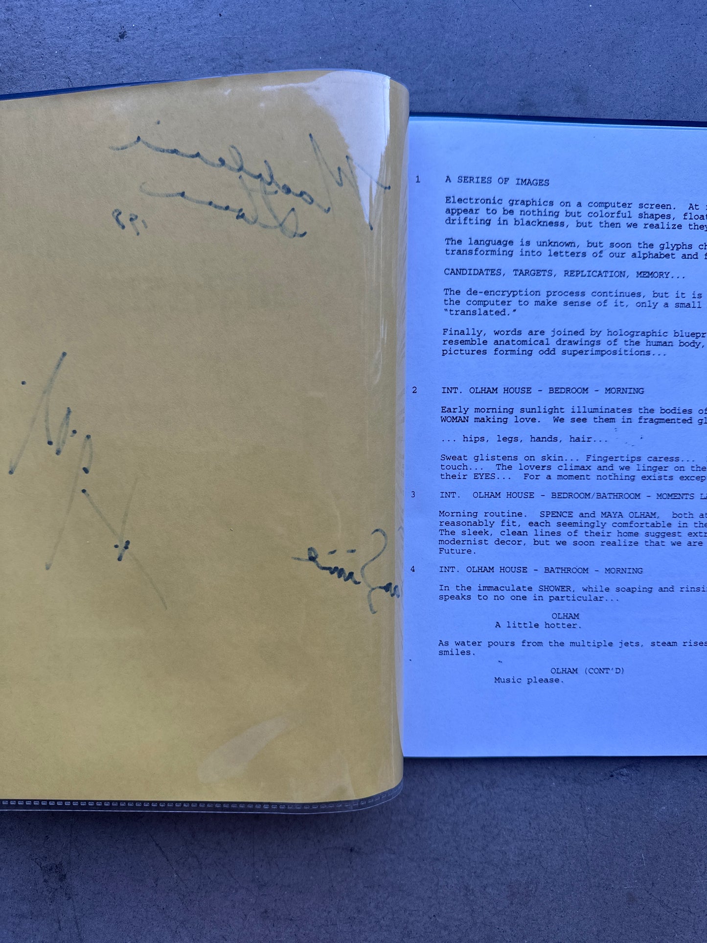 IMPOSTER MOVIE: Director and Cast Signed Script MIRAMAX Archive