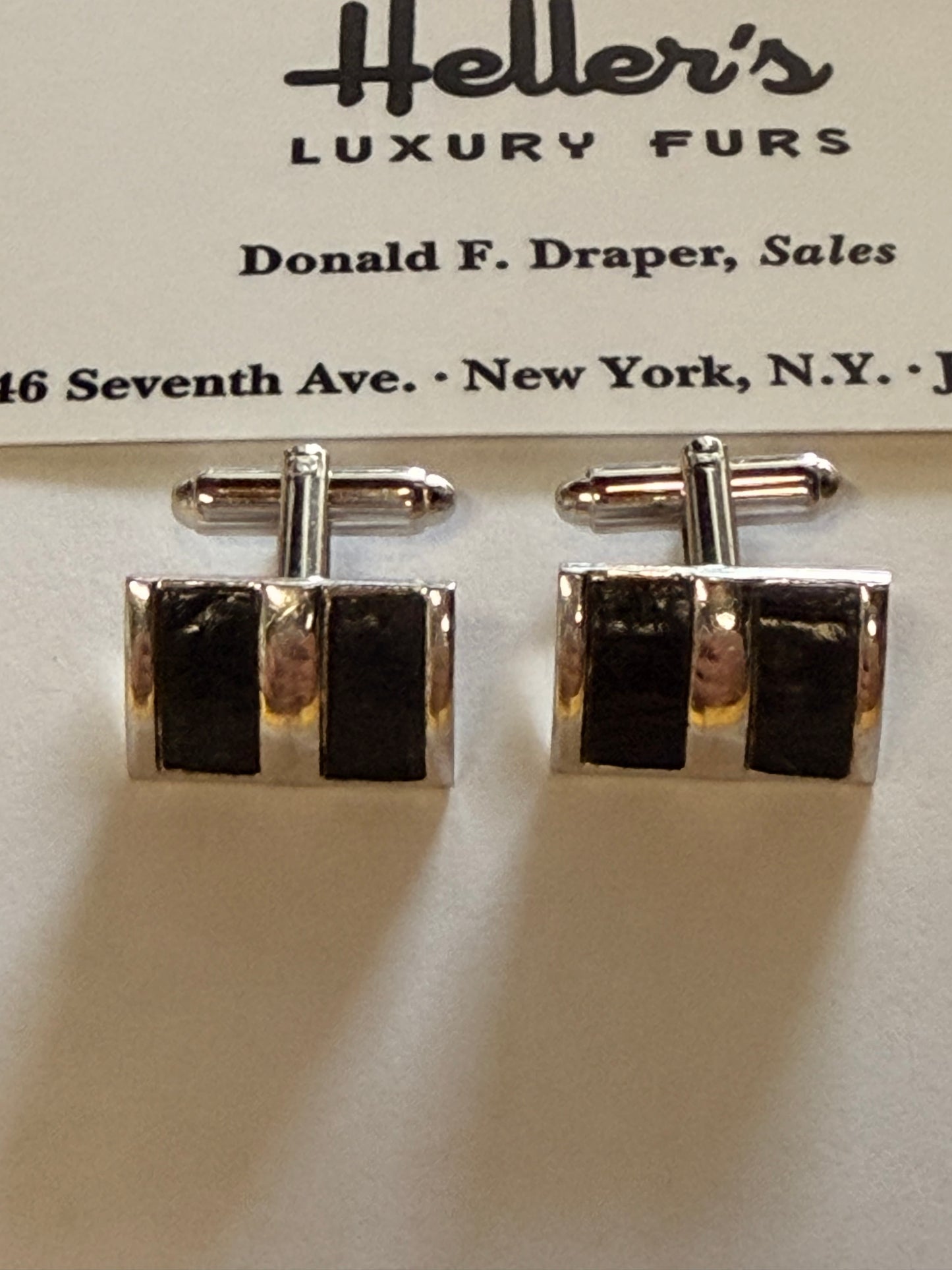 MAD MEN: Donald Draper Mid-Century Cufflinks from Season 3 Episode 6 "A Guy Walks into an Advertising Agency"