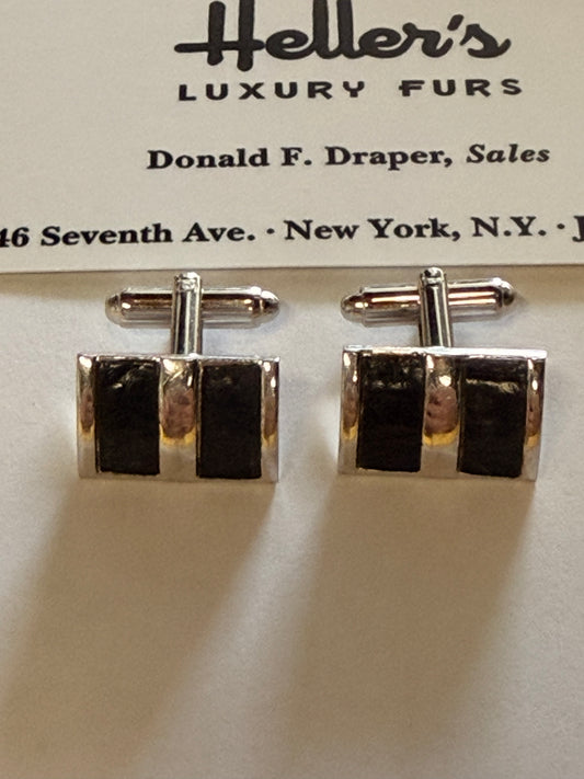 MAD MEN: Donald Draper Mid-Century Cufflinks from Season 3 Episode 6 "A Guy Walks into an Advertising Agency"
