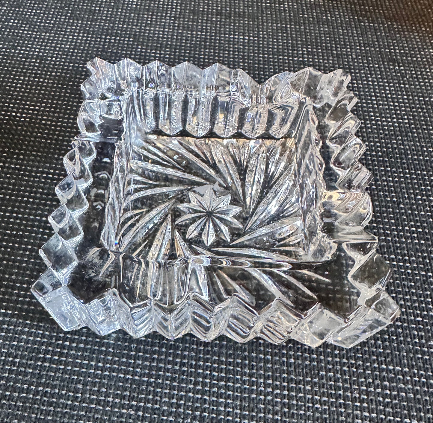 MAD MEN: Don Draper 1960s Crystal Glass Ashtray from Office & Business Card