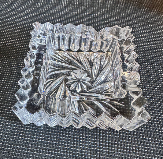 MAD MEN: Don Draper 1960s Crystal Glass Ashtray from Office & Business Card