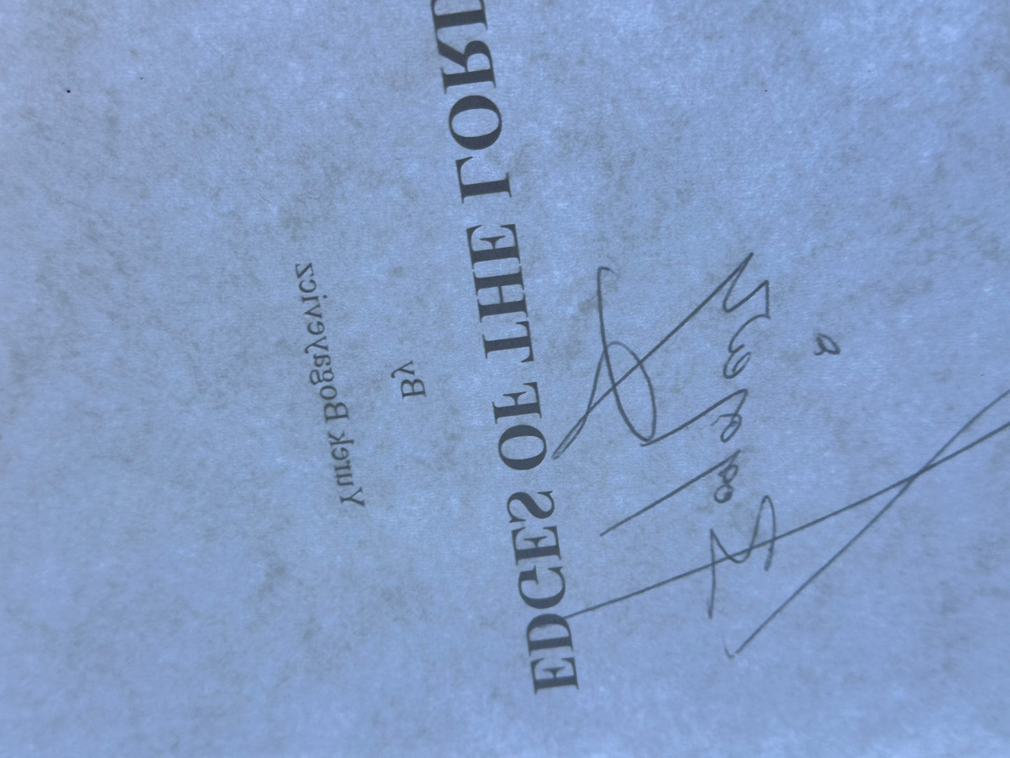 Edges of The Lord MOVIE: Director Signed Script from The MIRAMAX Archive