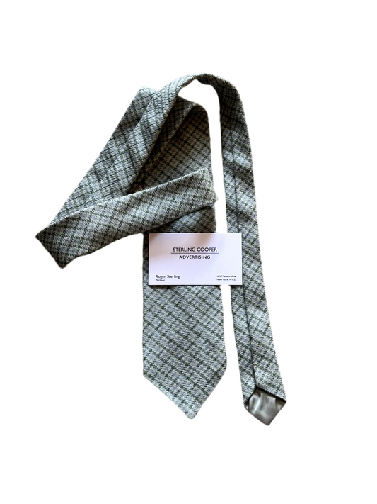 MAD MEN: Roger Sterling Mid-Century Necktie and Business Card