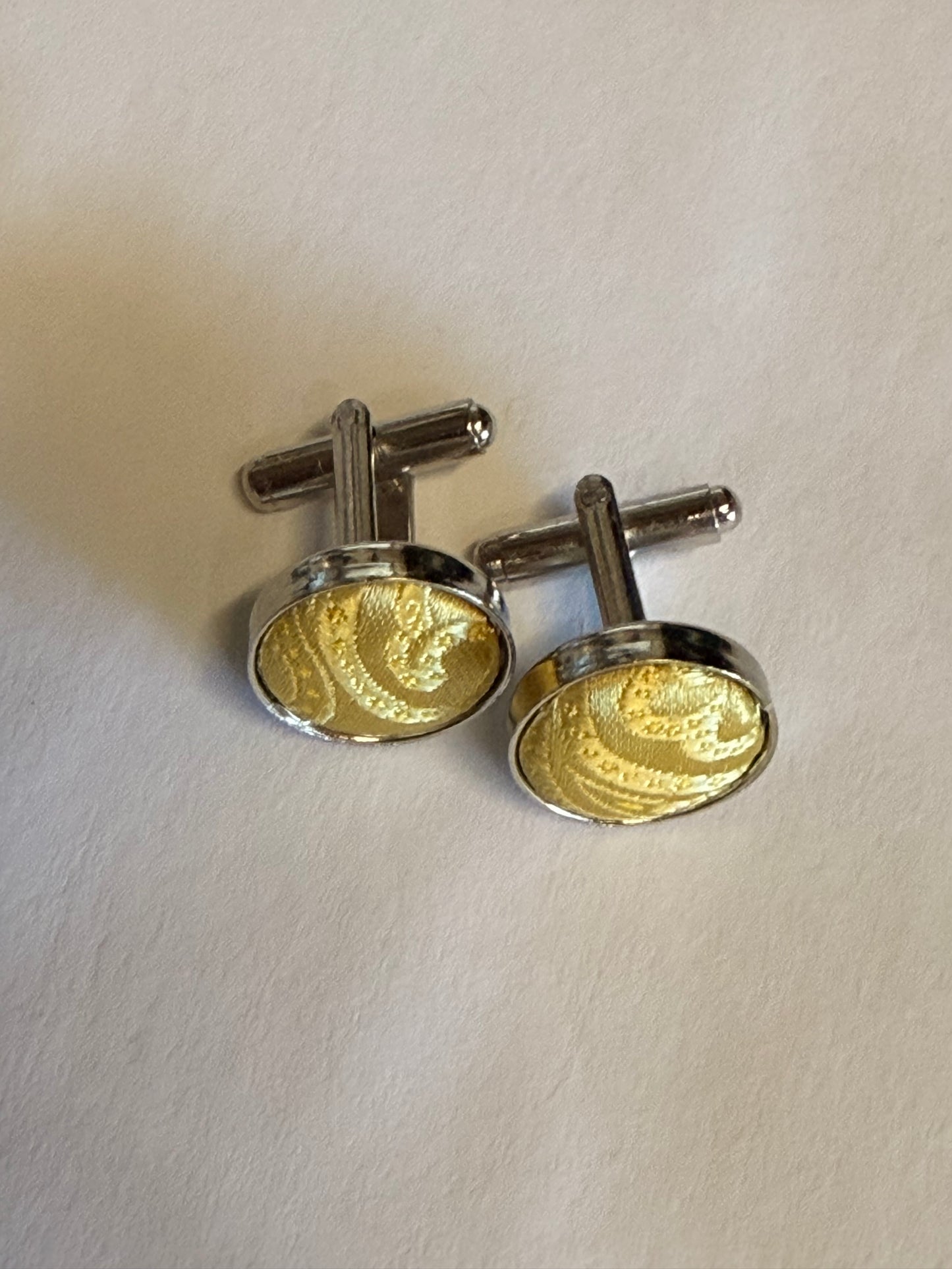 30 ROCK: Jack Donaghy HERO Silver and Yellow Cufflinks