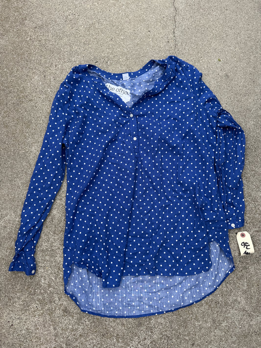 THE OFFICE: Meredith OLD NAVY Blue and White polkadot Shirt (XL)