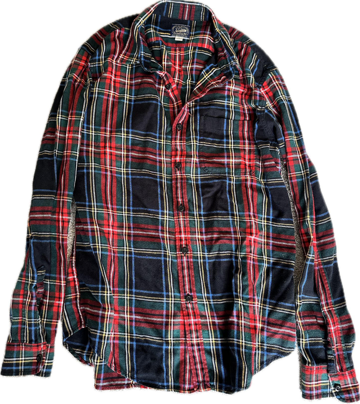 NEW GIRL: Nick Miller's J Crew Red Multi-color Plaid Flannel Shirt