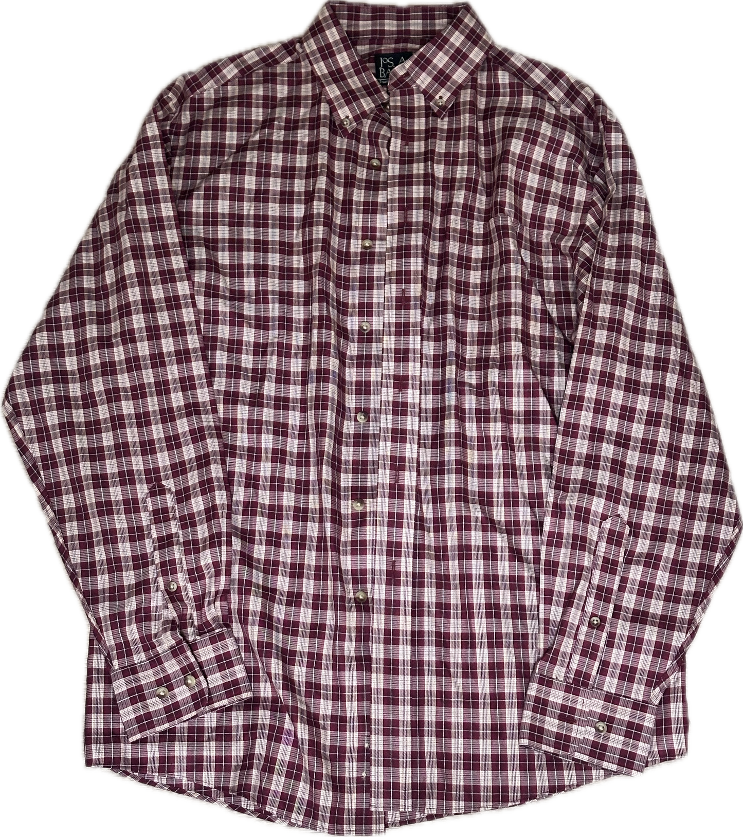 NEW GIRL: Nick Miller's Jos A. Banks Red Plaid Button Down Shirt (M)