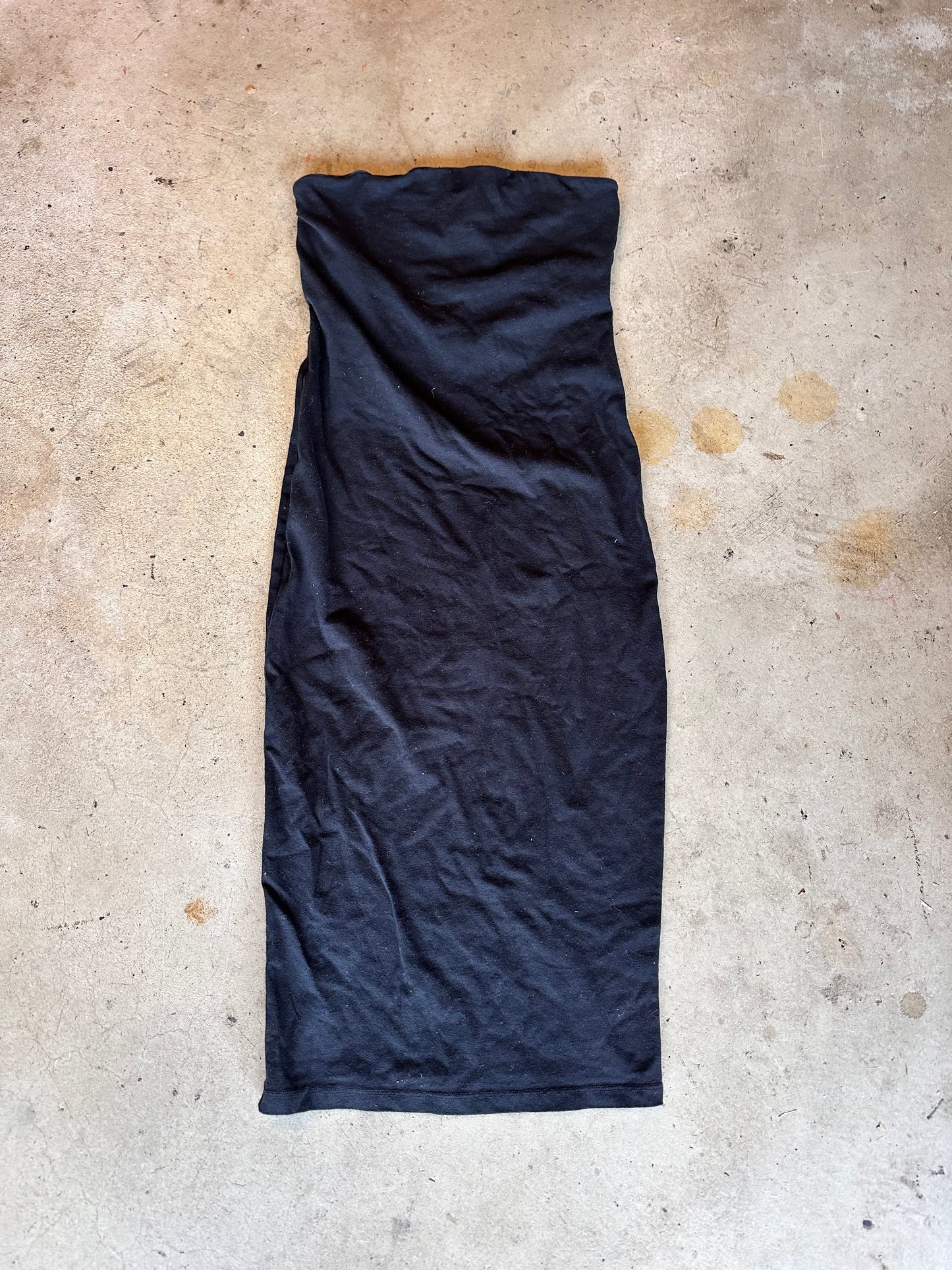 NEW GIRL: CeCe Long Black Cotton Skirt (4)