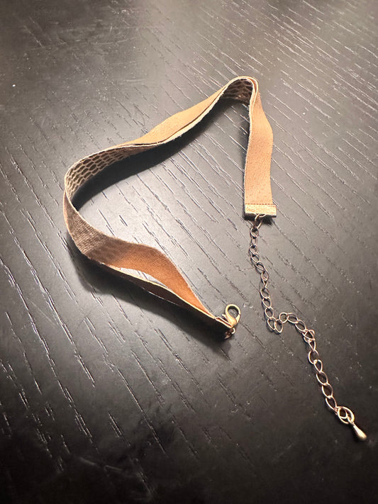 AHS Hotel: The Countess' Cloth nude shimmer Choker Necklace