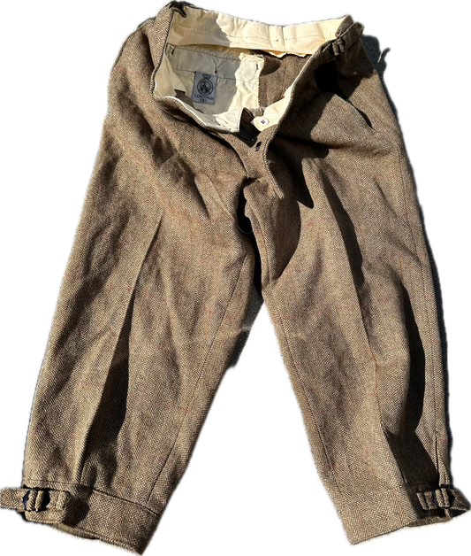 THE GENTLEMEN: Lord Pressfield’s Cordings Knickerbocker Wool Brown Plaid Hunting Outfit (M)