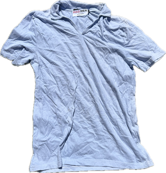 MAD MEN: Don Draper's 1960s style Blue Short Sleeve Shirt (L)