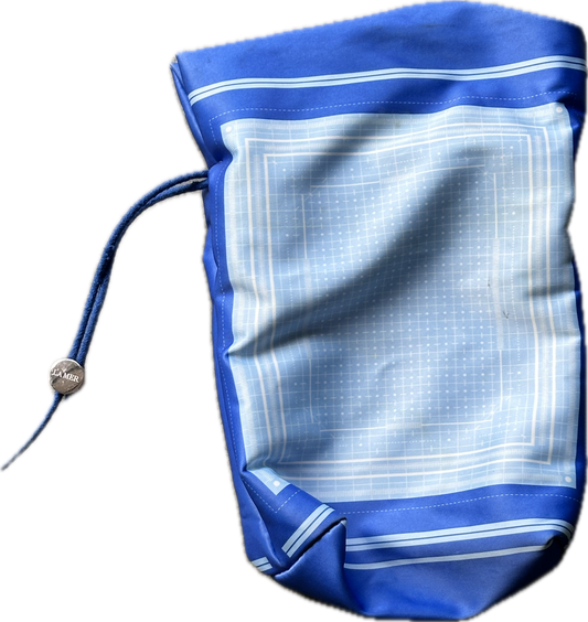 SHADES OF BLUE: Harlee Santos Lamer makeup Bag