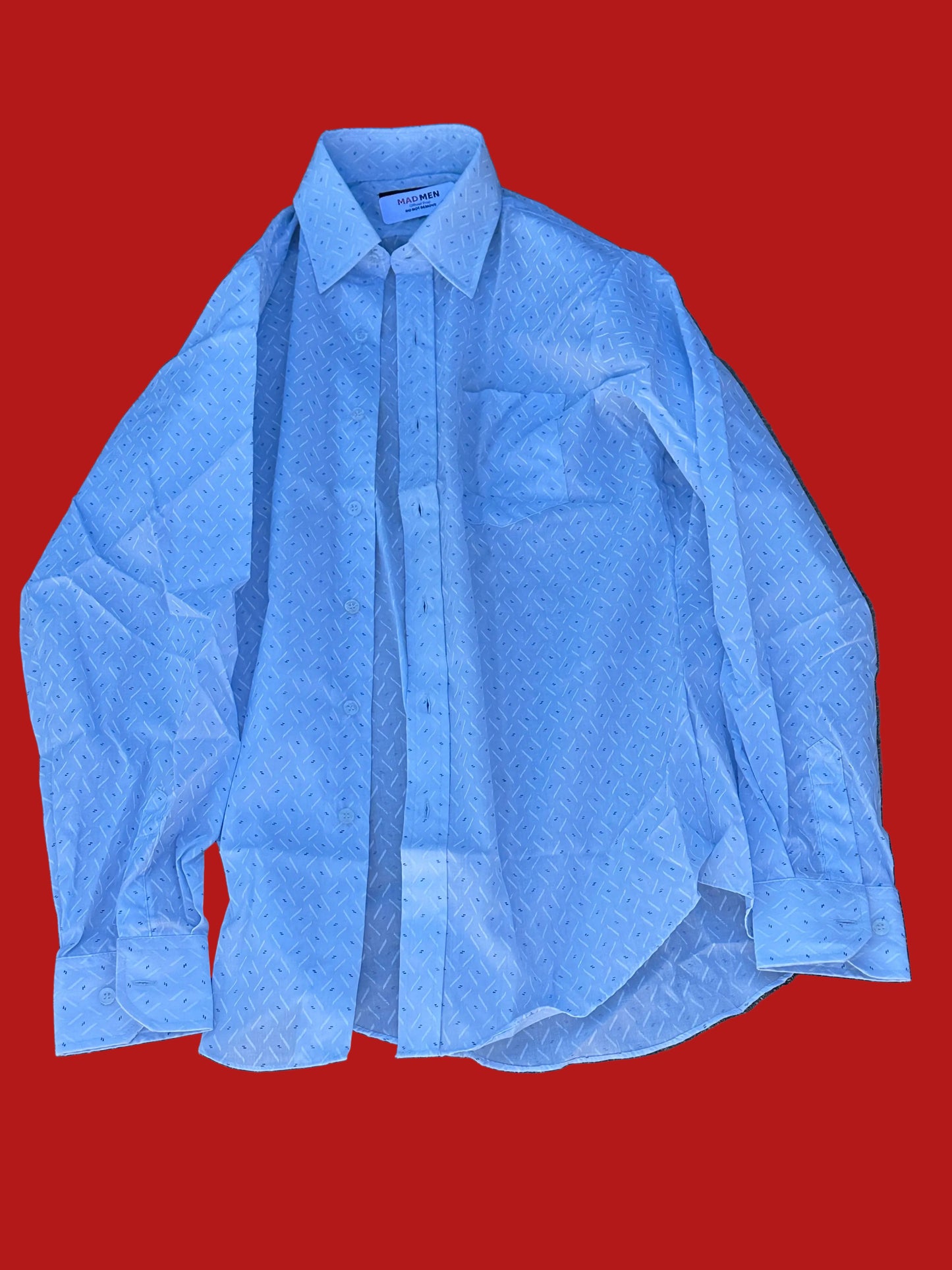 MAD MEN: Pete's HERO White Patern Button Shirt