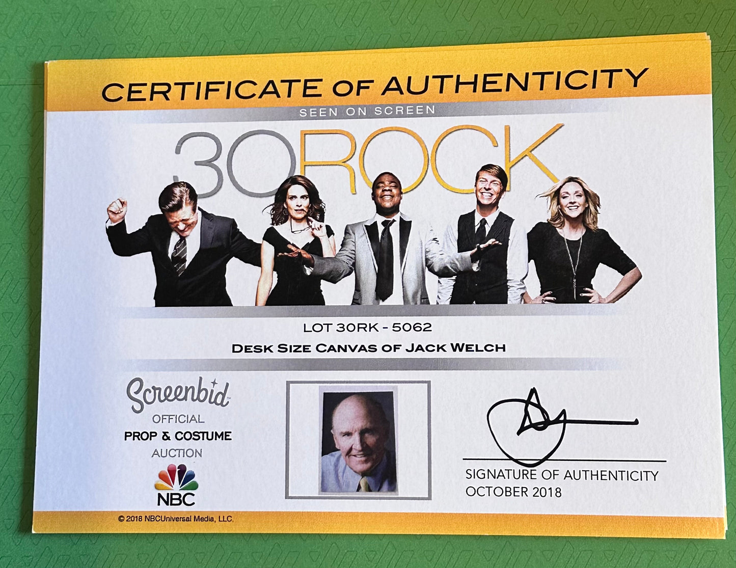 30 Rock: Bathroom Size Canvas of Jack Welch