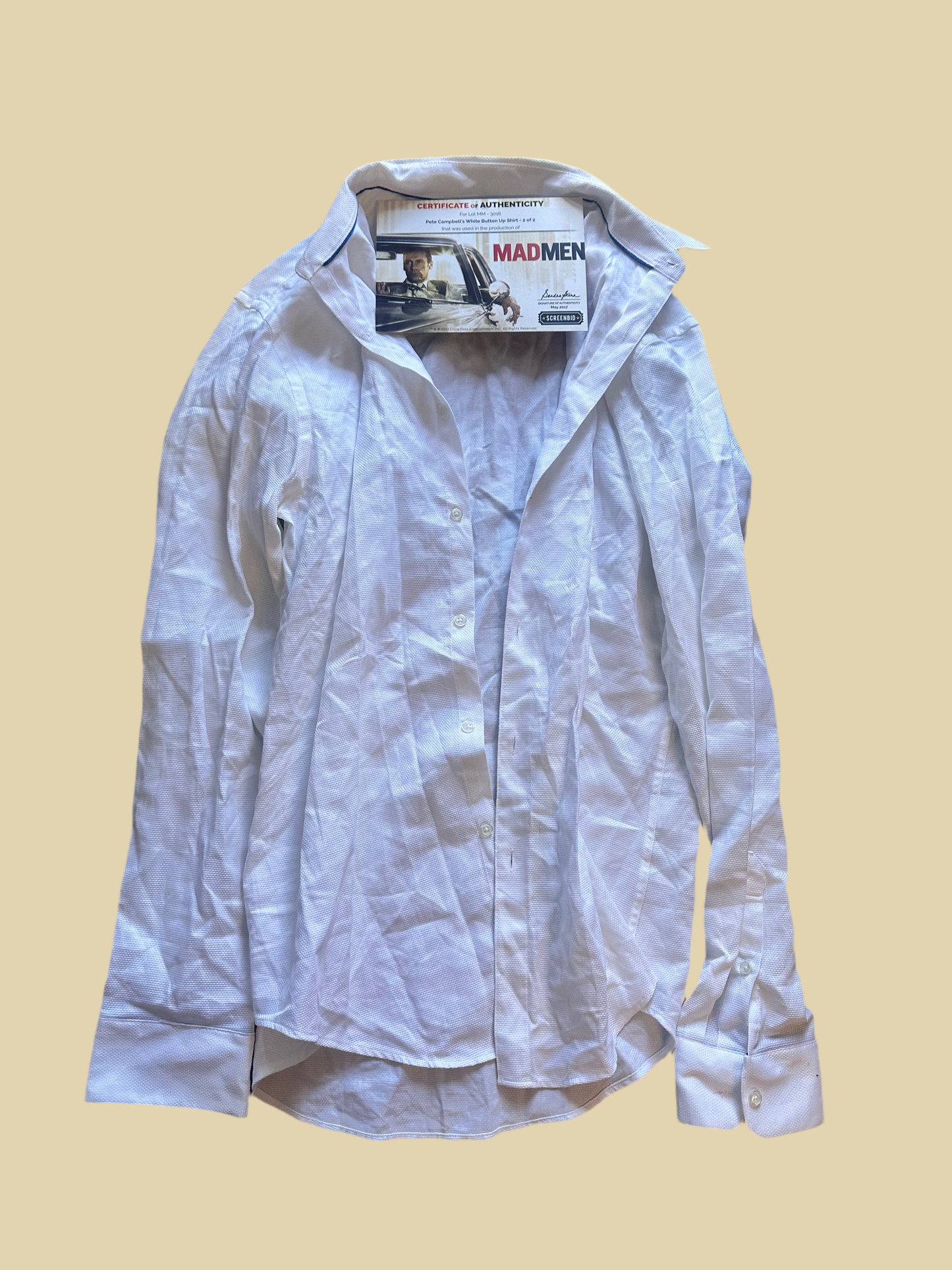 MAD MEN: Pete's White Button Shirt