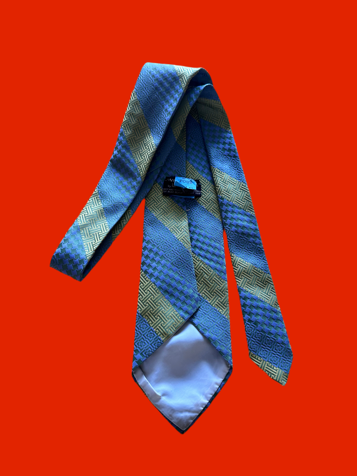 MAD MEN: Roger Sterling Mid-Century Striped Necktie and Business Card