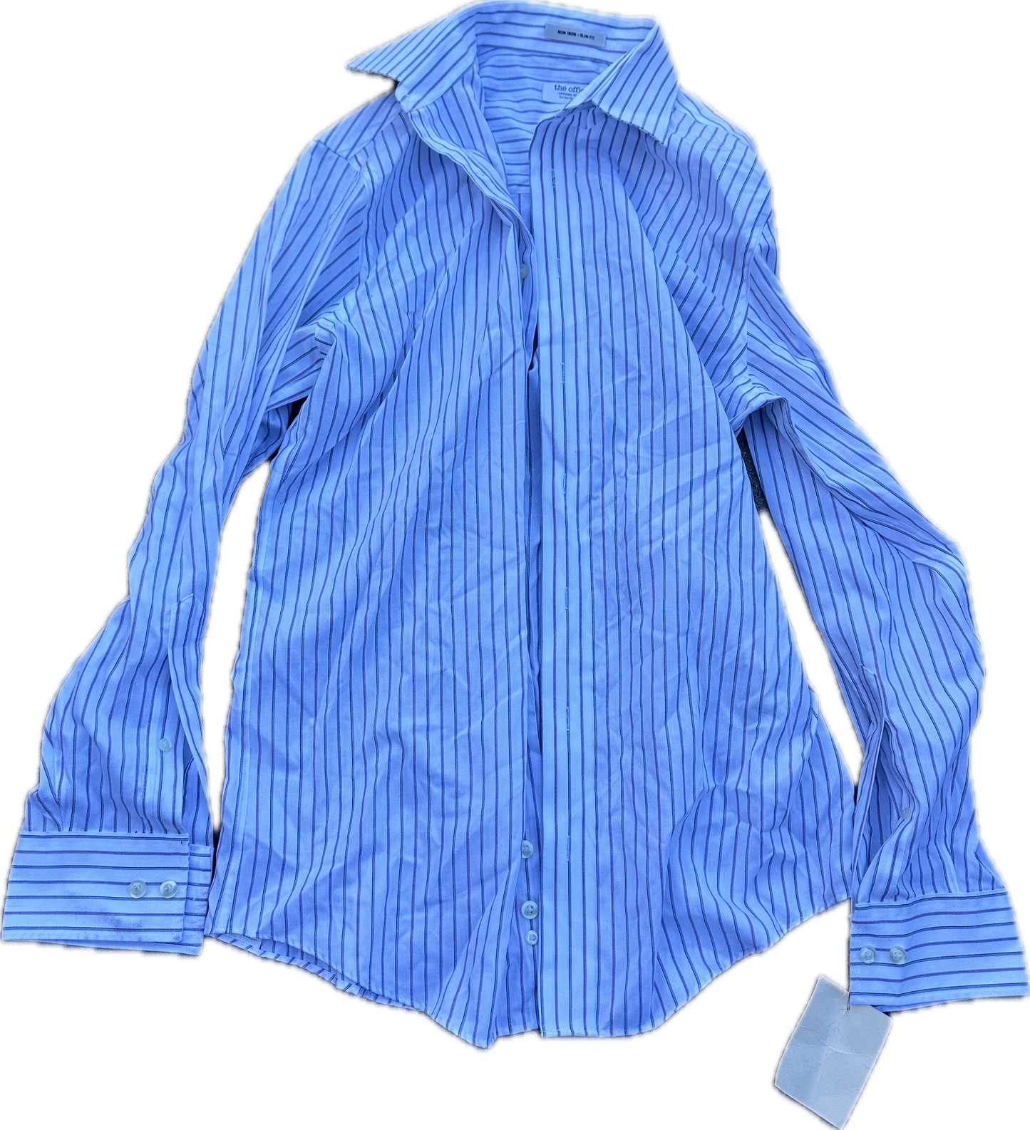 THE OFFICE: Andy’s KENNETH COLE stripe Button Up Long sleeve Shirt (L)