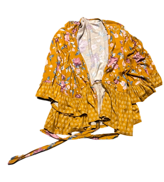 MAD MEN: Megan Draper's Flower Deco Style Wrap Shirt (S)