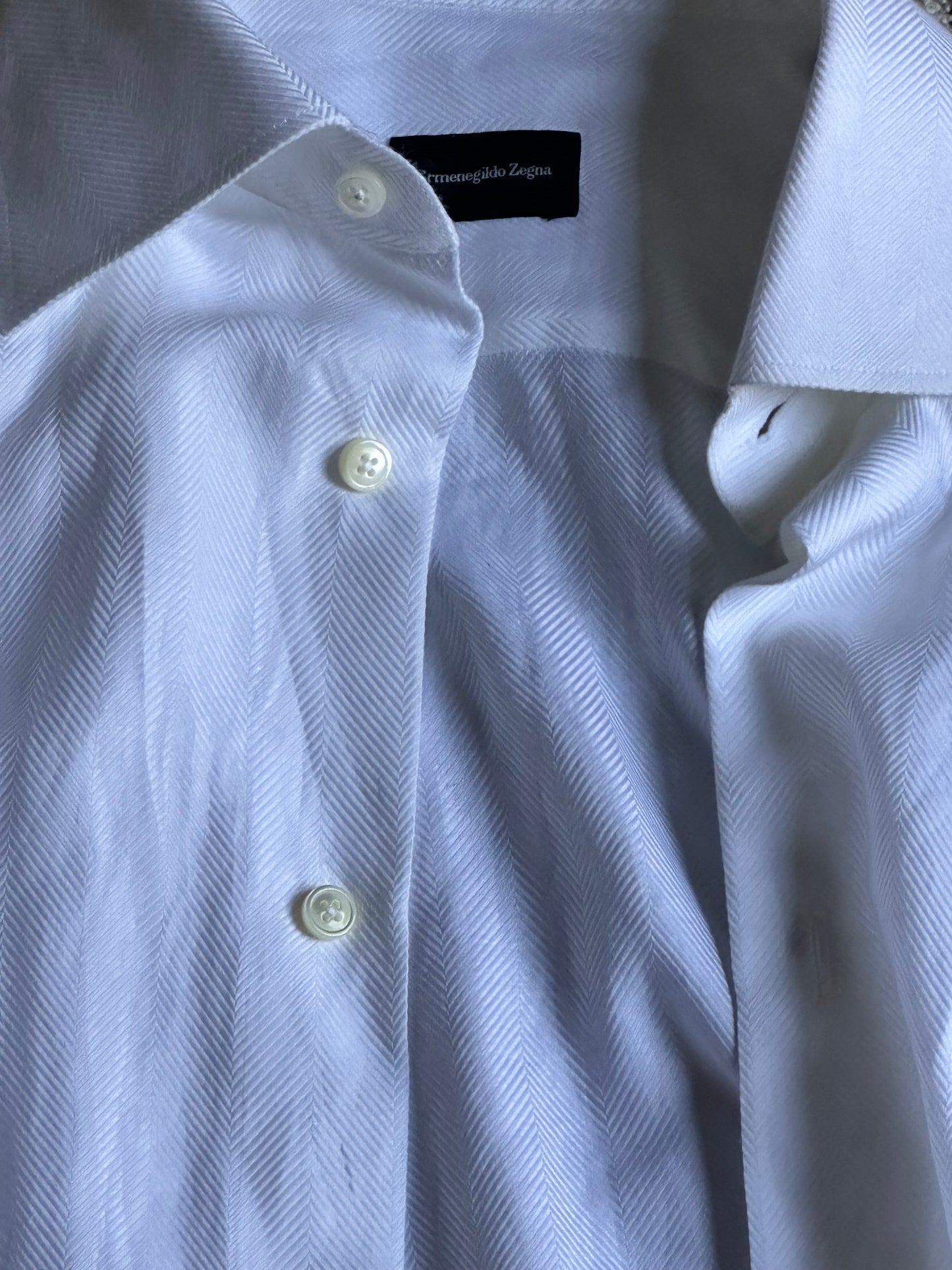 HOUSE: Dr James Wilson's HERO Ermengildo Zenga white button Shirt (16.5)