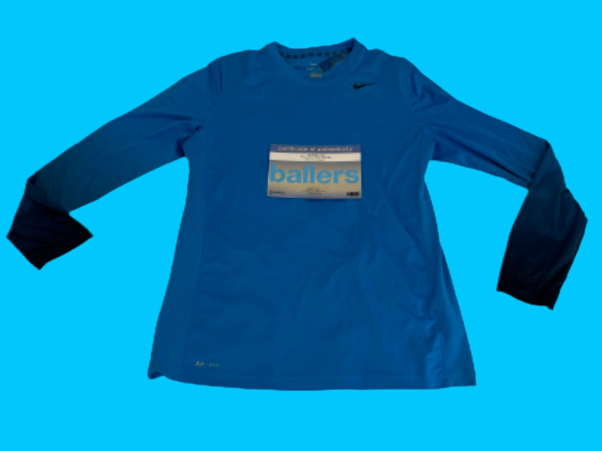 BALLERS: Ricky Jarret’s vibrant blue NIKE TEE Long Shirt (L)