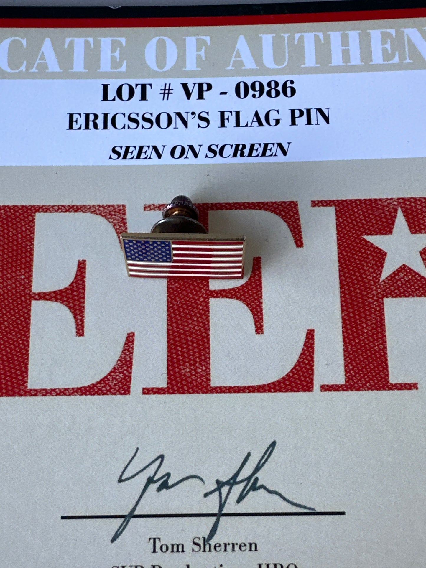 VEEP: Ericsson’s American Flag Pin