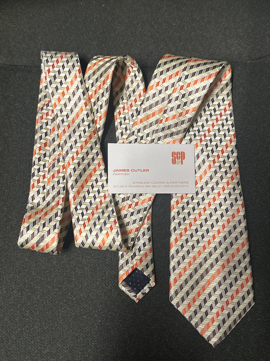 MAD MEN: James Cutler's Vintage Necktie and Business Card