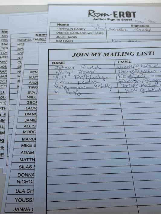 YOU'RE THE WORST: Jimmy's Rom-EROT Author Sign In Sheet
