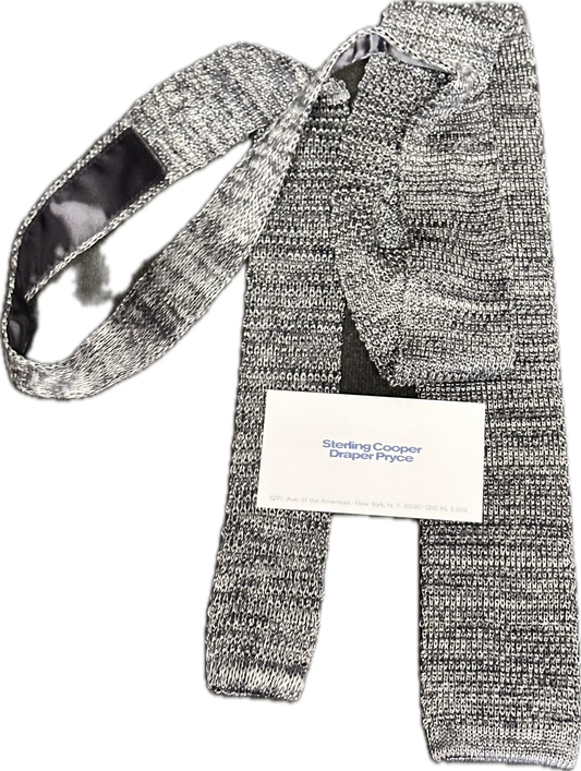 MAD MEN: Pete Campbell’s Vintage Necktie with Sterling Cooper Business Card