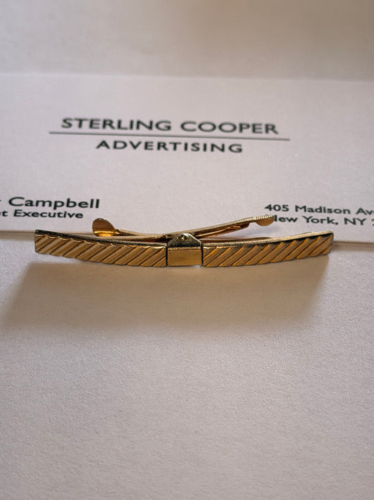 MAD MEN: Pete Cambell's Season 2 Mid-Century Necktie Clip & Business Card