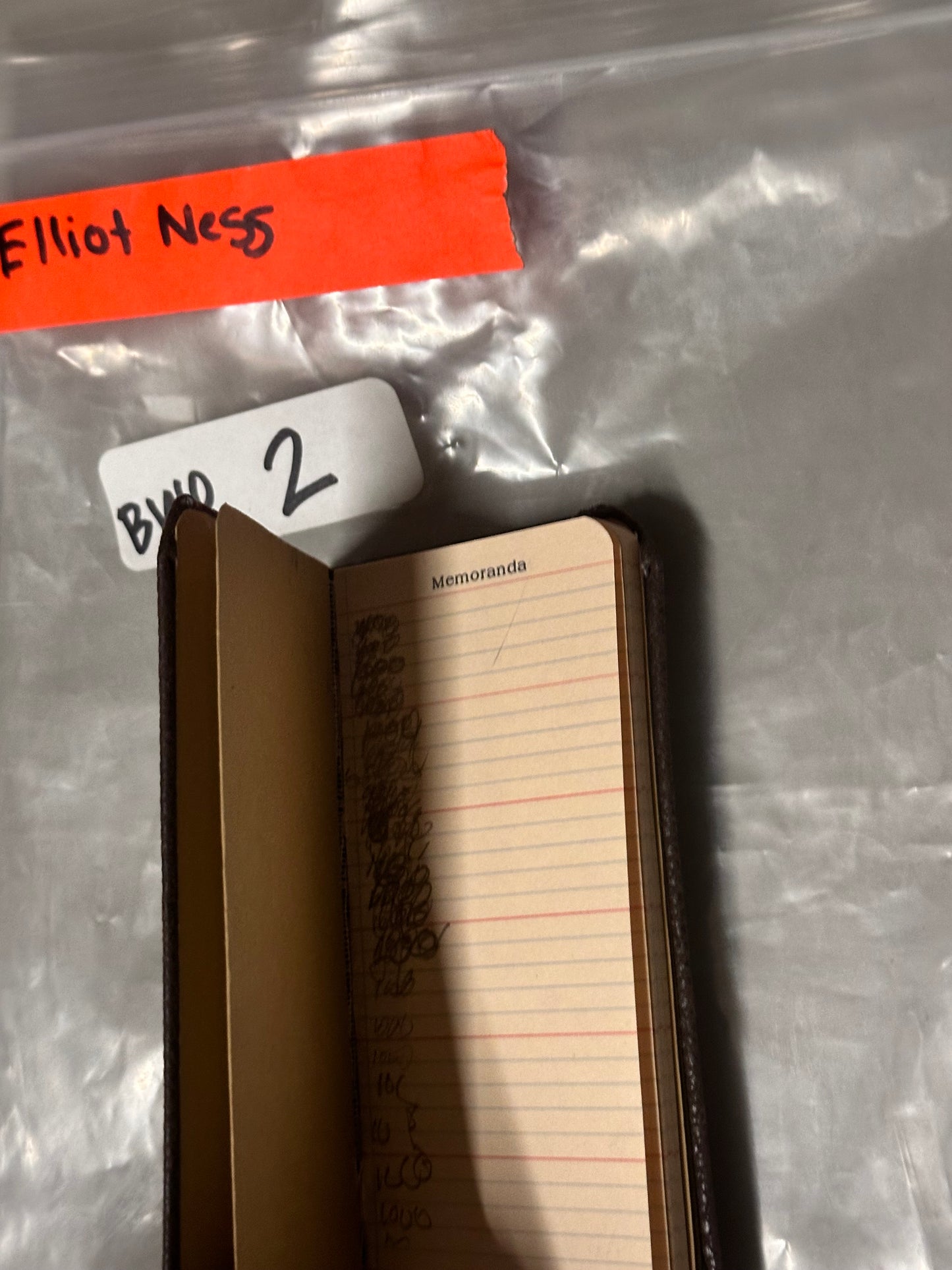 BOARDWALK EMPIRE: Elliot Ness HERO Prohibition Agent Vintage Leather Notepad from Season 5