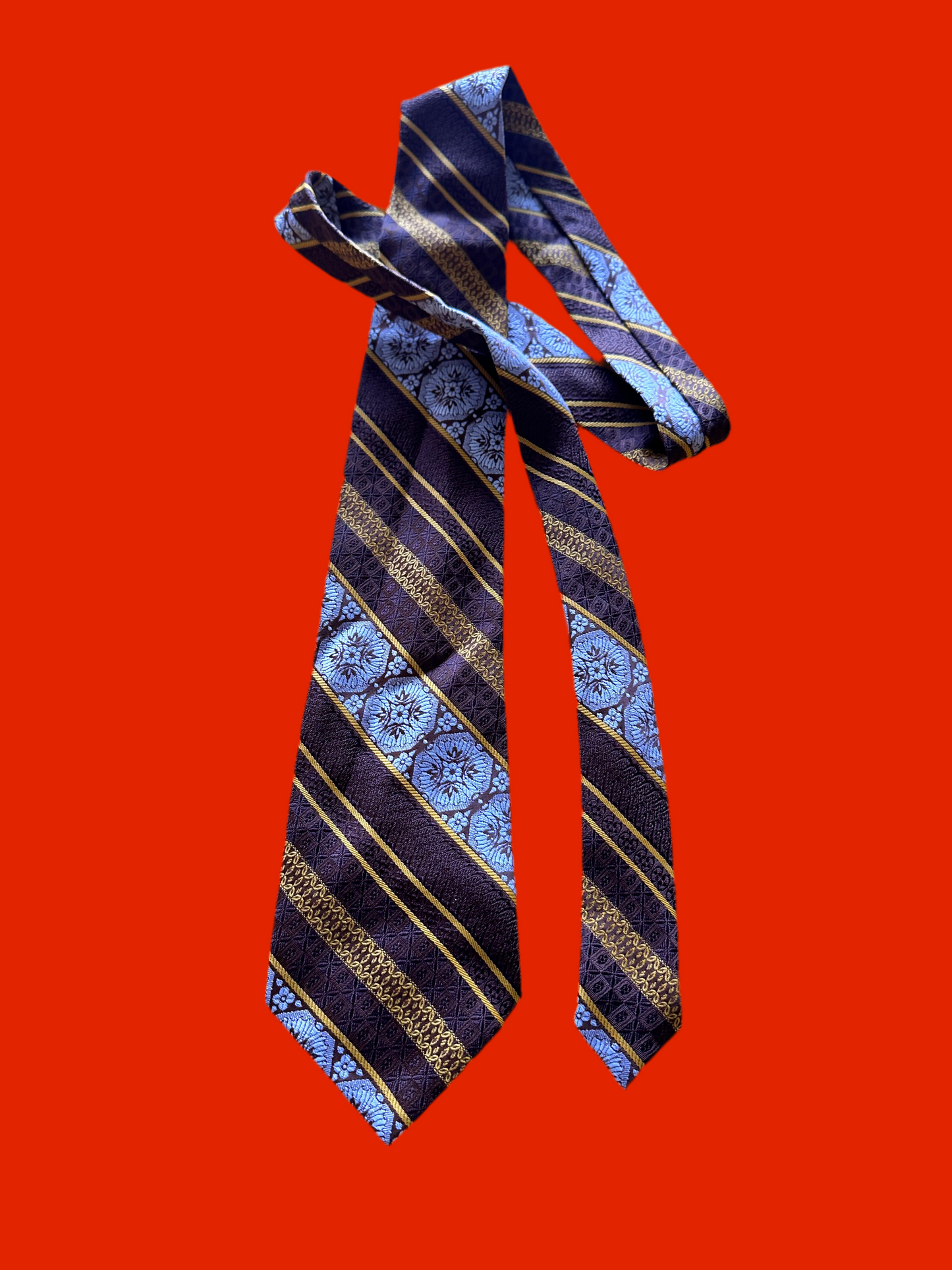 MAD MEN: Ted’s Mid-Century Striped Necktie and Business Card