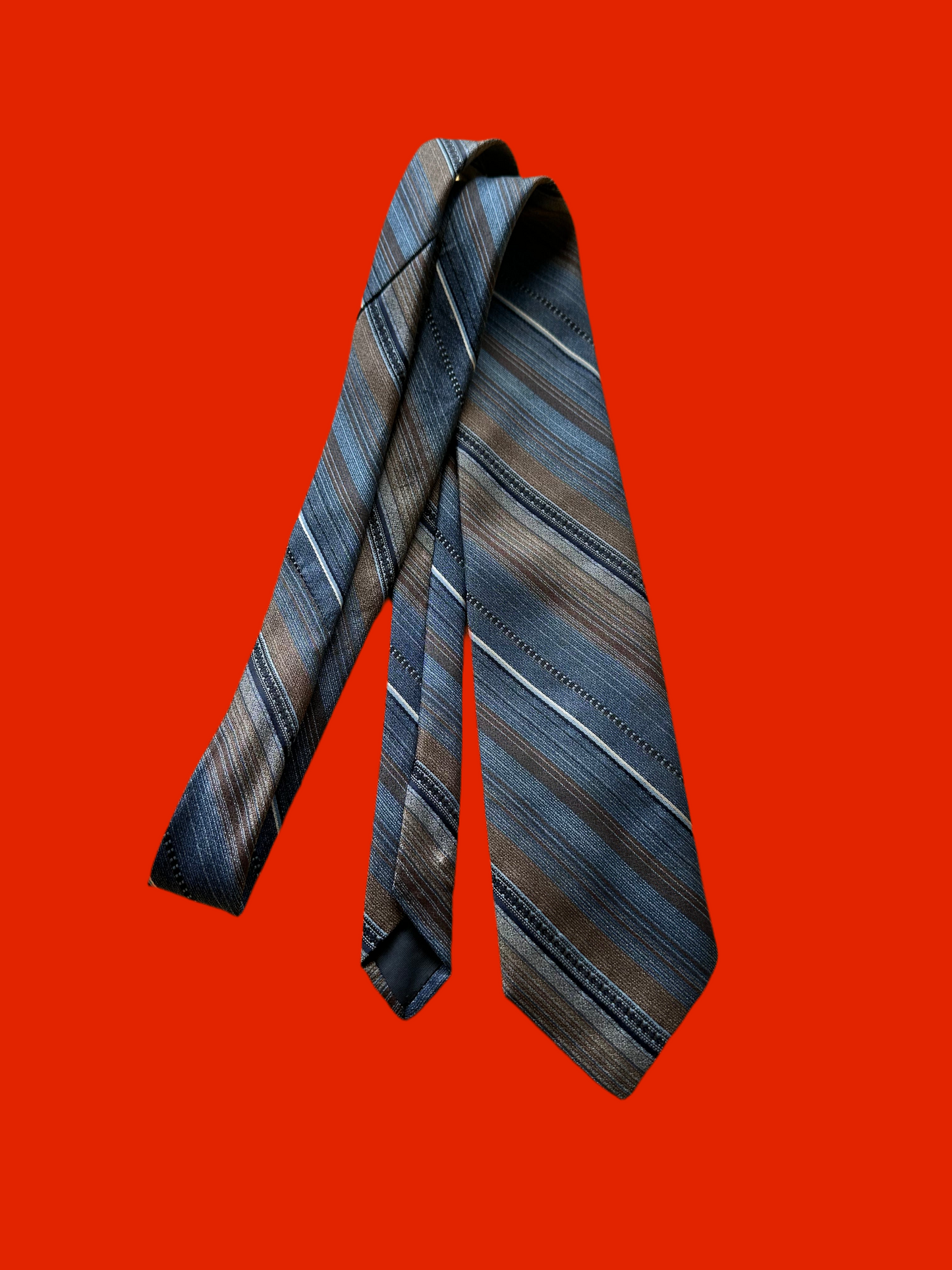 MAD MEN: Pete Campbell SEARS Mid-Century Striped Necktie and Business Card