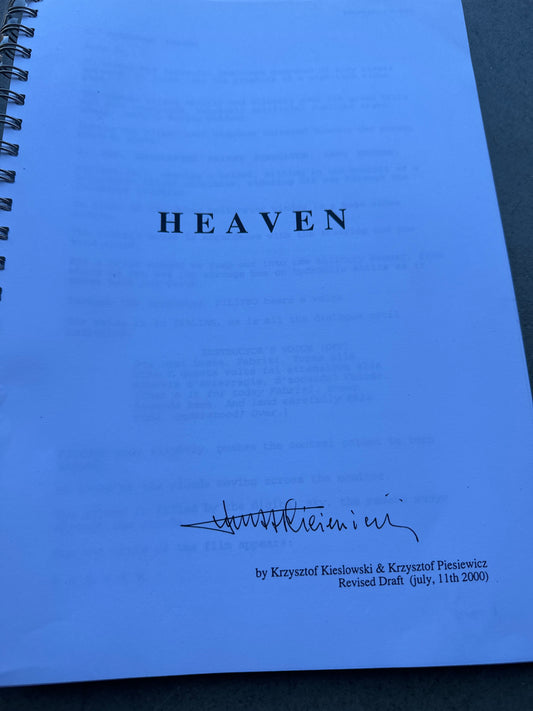 HEAVEN MOVIE: Director Signed Script from The MIRAMAX Archive