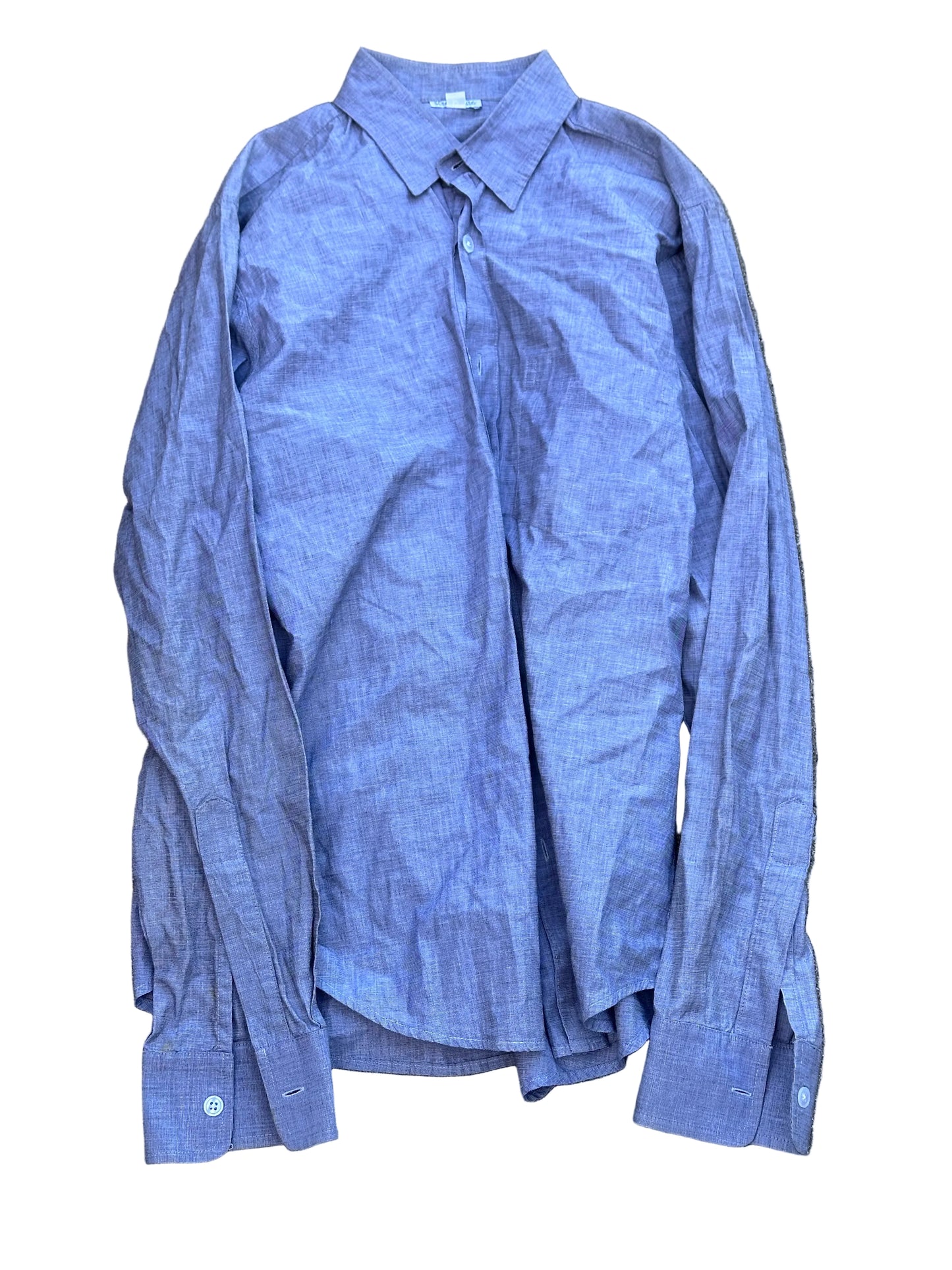 JUSTIFIED: Raylan's HERO STEVEN ALLEN Long Sleeve Charcoal Button Shirt (M)