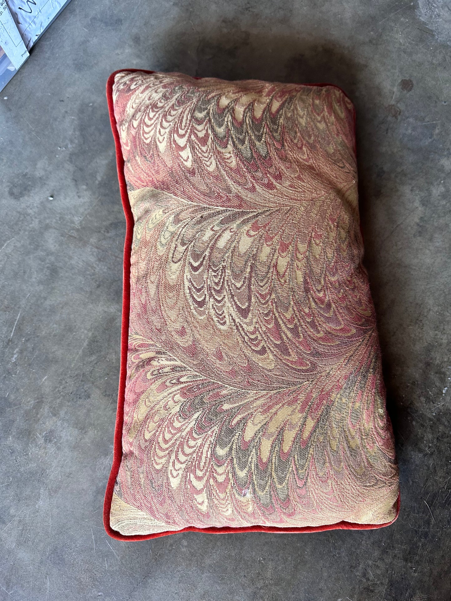 MAD MEN: Roger’s Mid Century Velvet & Embroidery Pillow and Business Card
