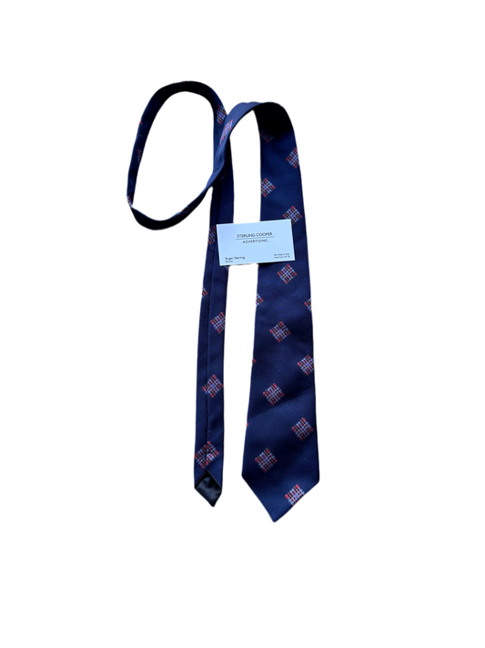 MAD MEN: Roger Sterling Mid-Century Necktie and Business Card