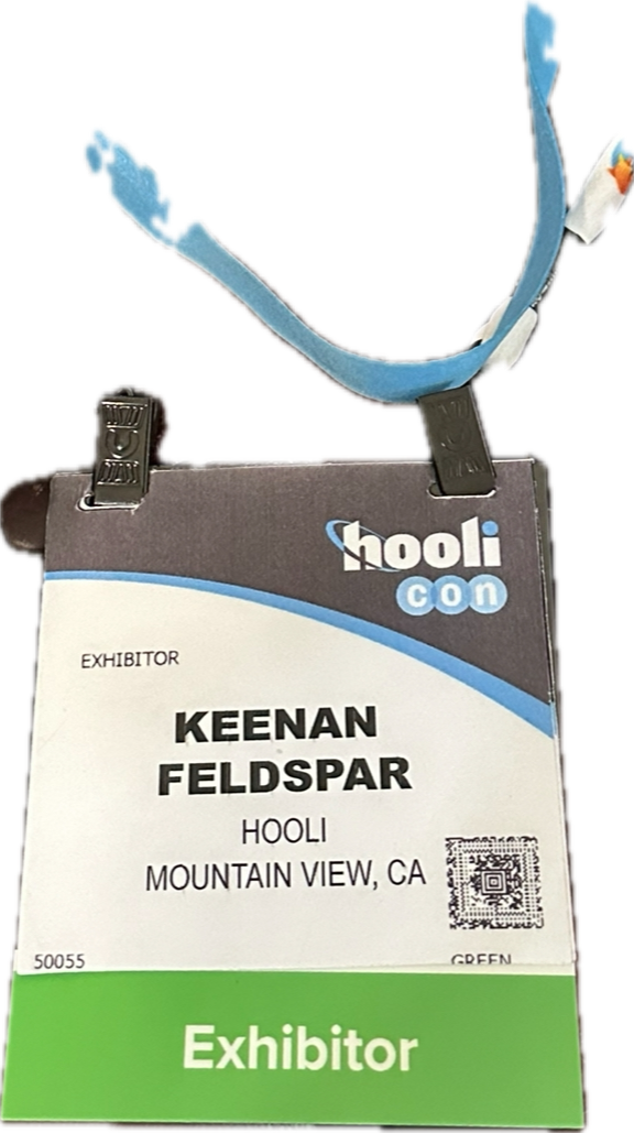 SILICON VALLEY: Keenan Feldspar's Hooli-con Badge