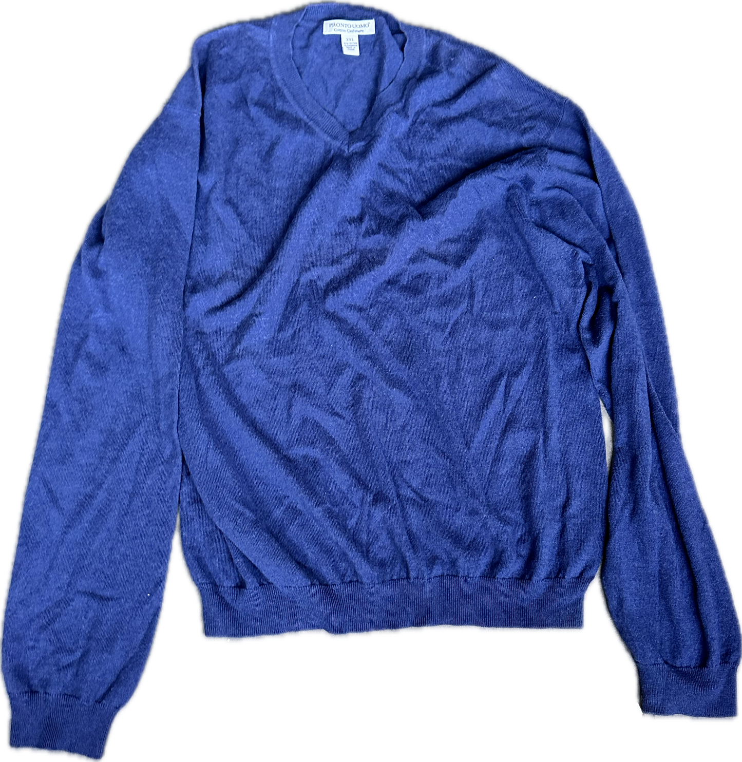 BALLERS: Spencer's PRONTO UOMO Blue Cotton Cashmere Sweater (XXL)