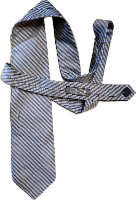 HOUSE: Dr Chase HERO Coach Blue and Grey Stripe Necktie