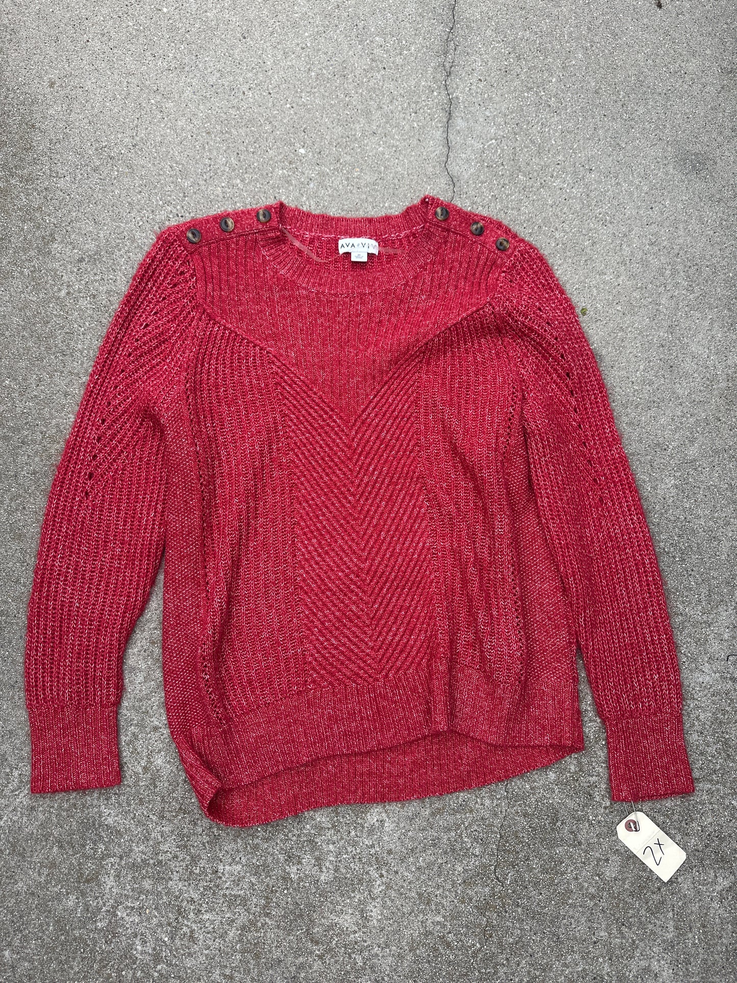 THE OFFICE: Phyllis Ava Viv Red Sweater Shirt (2X)