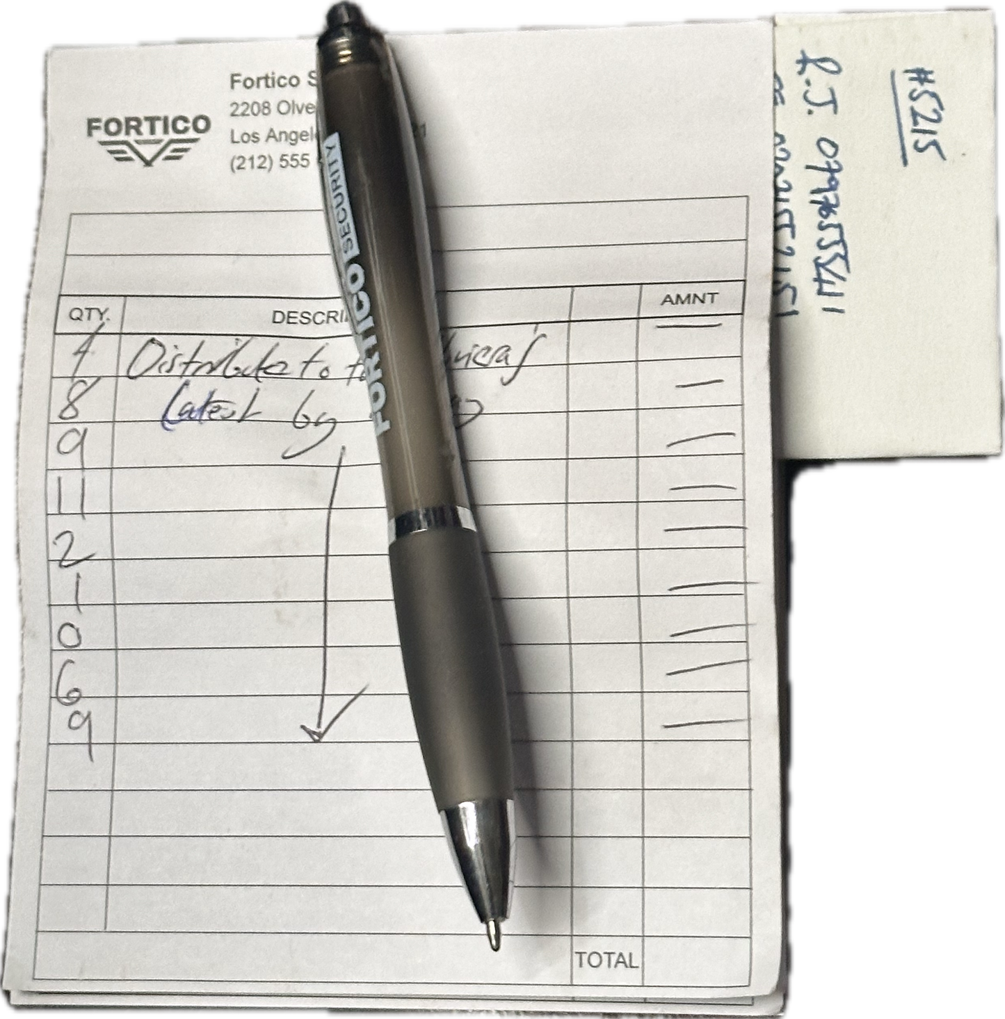 WRATH OF MAN: The Armourer’s Fortico Inventory List and Pen