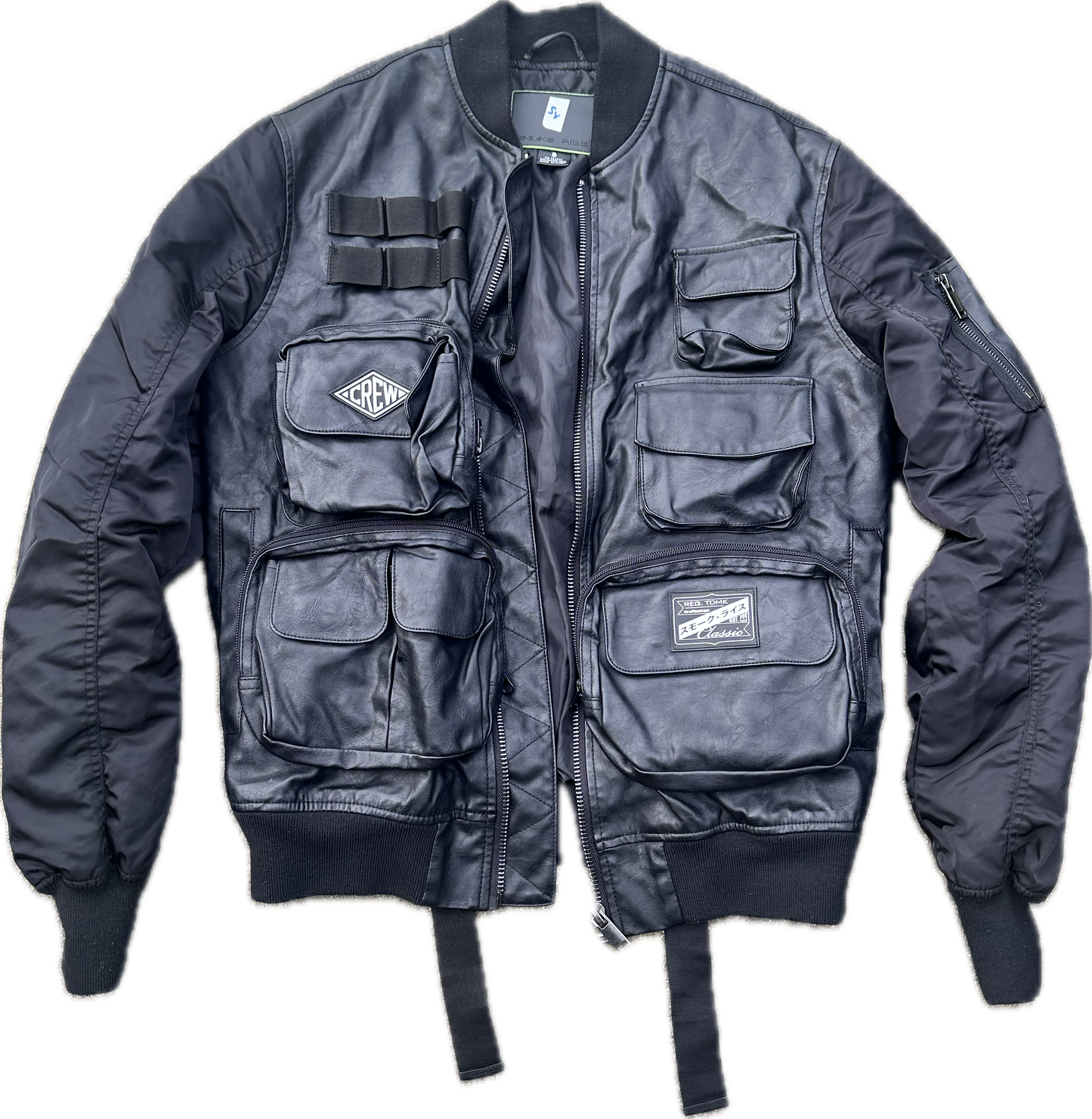 SV: Russ' Black Pleather Crew Jacket (S)
